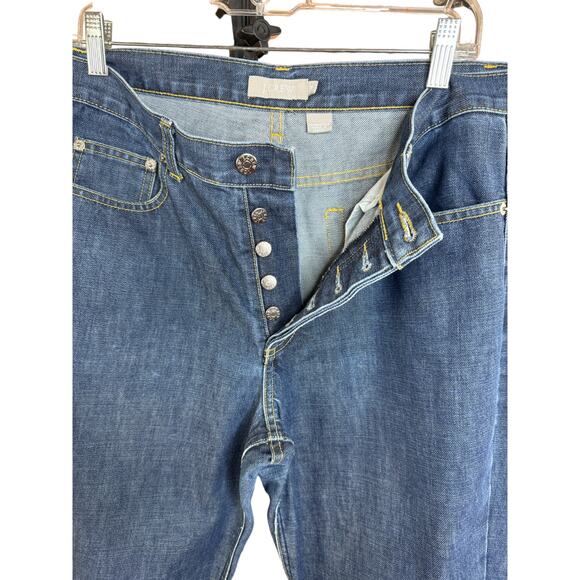 J. Crew Dark Wash Button-Fly Boot Cut Jeans 14L 5-Pocket Casual - Picture 6 of 14